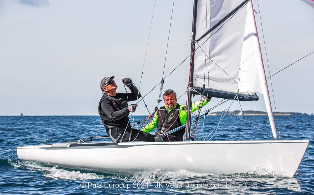 Swiss sailors Stephan Felt and Ulf Hegel winning the EuroCup in Pula